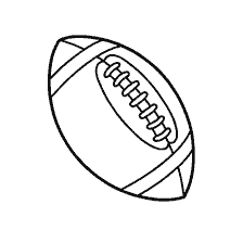 coloring page: Contour drawing of rugby ball