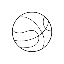 coloring page: Drawing a basketball for coloring