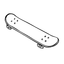 coloring page: Skateboard drawing for coloring