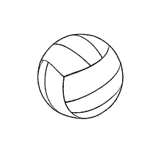 coloring page: Coloring of the volleyball