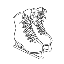 coloring page: Sports equipment - figure skates