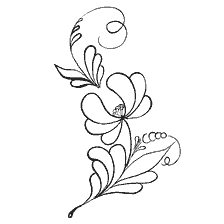 coloriage: Dessin pour colorier dans le style de la peinture oural-sib&eacute;rienne