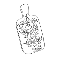 coloriage: Dessin de la murale oural-sib&eacute;rienne sur la planche