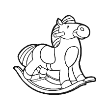 página para colorear: Imagen de juguete para colorear caballo-rocking