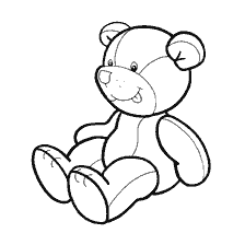página para colorear: Oso de juguete para colorear cachorro