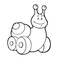 página para colorear: Juguete de caracol para colorear