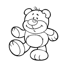 página para colorear: Bonito oso para pintar