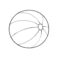 página para colorear: Contorno para colorear una bola de juguete