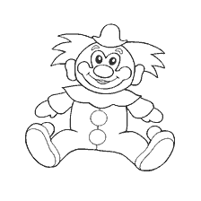 página para colorear: Colorear con un payaso de juguete