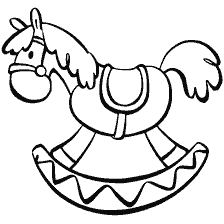 página para colorear: Colorear un juguete de caballo