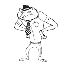 coloring page: Coloring character Werewolf Wolfych from the Monster on vacation