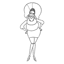 coloring page: Eunice is Frankenstein's wife from The Monster on Holiday