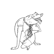 coloring page: Werewolf Wolfych in coloring
