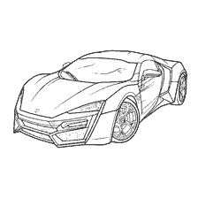 kleurplaat: Schilderen van een personenauto