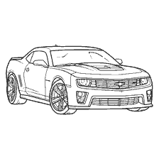 kleurplaat: Zwart-wit kleuren van een Chevrolet auto