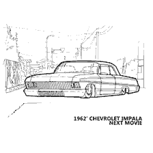 kleurplaat: Kleur van de Chevrolet Impala uit 1962