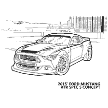 kleurplaat: 2015 Ford Mustang RTR Spec 5 Concept