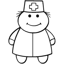 página para colorear: Dibujo del doctor para colorear