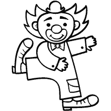 página para colorear: Colorear un payaso en un humor alegre