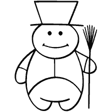 página para colorear: Dibujo de un barrido de chimenea en un cilindro de escoba