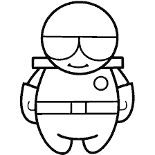 página para colorear: Imagen con piloto profesional para colorear
