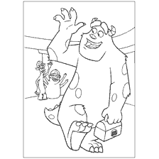 coloring page: Coloring Sally from the cartoon Monsters Corporation