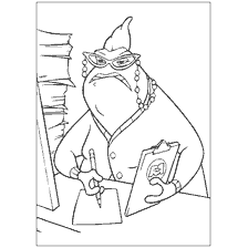 coloring page: Coloring Administrator from Monsters Corporation