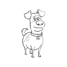 coloring page: Coloring Max from the cartoon The Secret Life of Pets