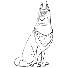 coloring page: The Cowboy Dog from The Secret Life of Pets