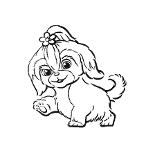 coloring page: Coloring Daisy from the cartoon The Secret Life of Pets 2