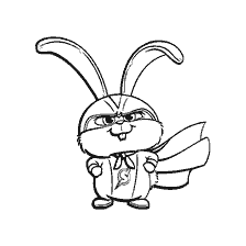 coloring page: Captain Snowball in a superhero costume on a coloring book