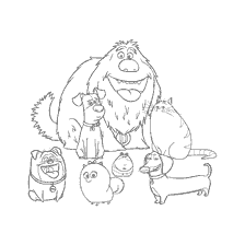 coloring page: Characters from the Secret Life of Pets