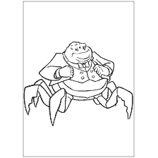 coloring page: Drawing of the director of the Monster Corporation in costume