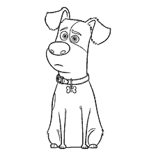 coloring page: Terrier Max from the cartoon The Secret Life of Pets for Coloring