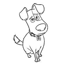 coloring page: Terrier Max from the cartoon The Secret Life of Pets, coloring book