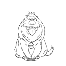coloring page: Coloring Dog Duke from the cartoon The Secret Life of Pets