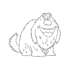 coloring page: Coloring Dog Duke from the cartoon The Secret Life of Pets