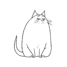 coloring page: Picture of the cat Chloe from the cartoon The Secret Life of Pets.
