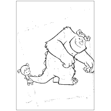 coloring page: Sally and the Monsters Corporation Scarecrow in Coloring