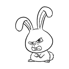 coloring page: Coloring Rabbit Snowball from the movie The Secret Life of Pets