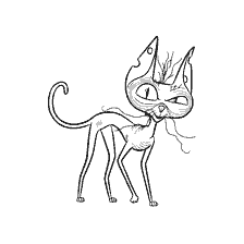 coloring page: Cat Sphinx Ozone from the cartoon The Secret Life of Pets