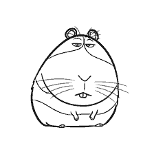 coloring page: The guinea pig Norman in the coloring book The Secret Life of Pets