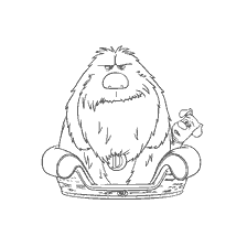 coloring page: Duke and Max - characters from the animated film The Secret Life of Pets
