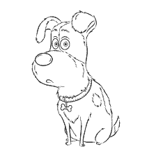 coloring page: Coloring of Terrier Max from the cartoon The Secret Life of Pets
