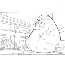 coloring page: Chloe's Cat from the Secret Life of Pets
