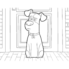 coloring page: Coloring terrier Max from the cartoon The Secret Life of Pets