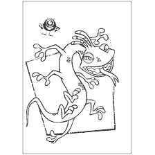 coloring page: Coloring Harmful Randall from Monsters Corporation