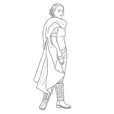 pagina da colorare: Colorante Padme Amidala dalle guerre stellari: episodio II: Attacco dei cloni