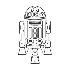 pagina da colorare: Disegno dell'astro droide R2-D2 da guerre stellari