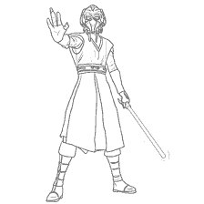 pagina da colorare: Jedi Plo Kun da Star Wars: episodio II: Attacco dei cloni